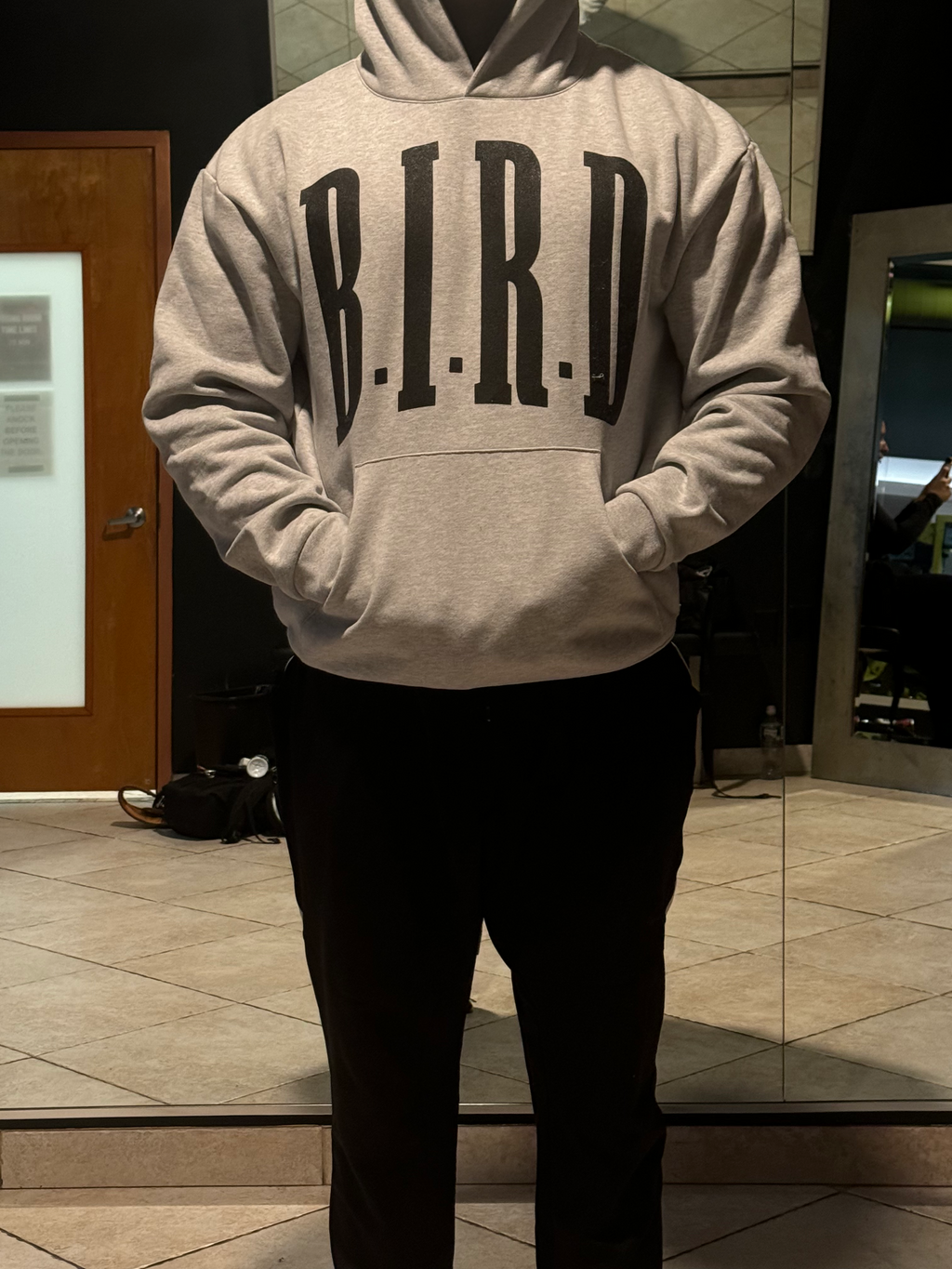 BLACK/GREY B.I.R.D HOODIE